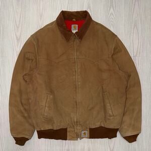 Carhartt Vintage 90s Santa Fe J13 BRN
Red Blanket Lined Jacket Size Mens XXL